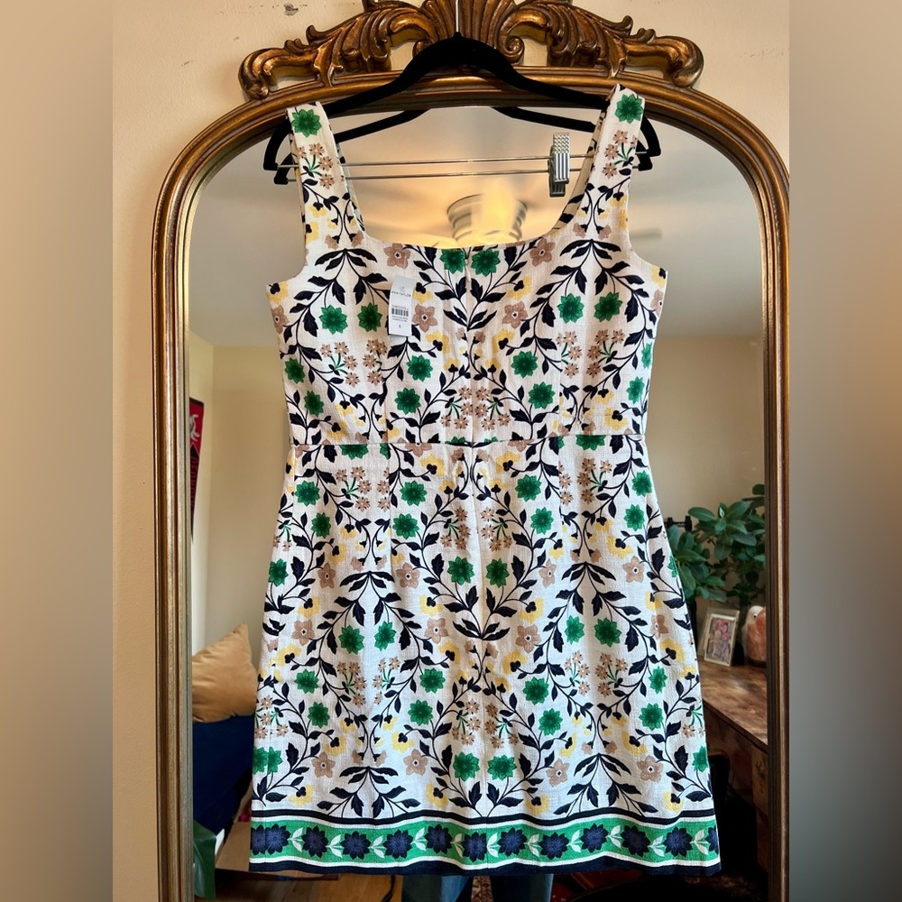 Ann Taylor White Floral Embroidered Sleeveless Mini Sheath Dress Size 6 NWT